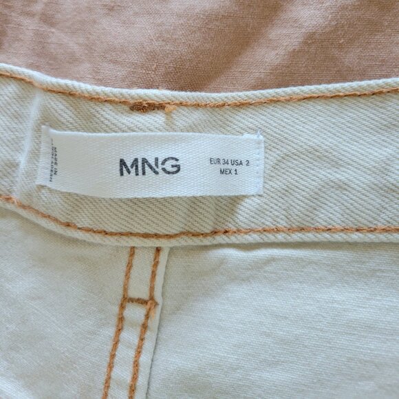 Mango high rise denim shorts - sand - Picture 4 of 7